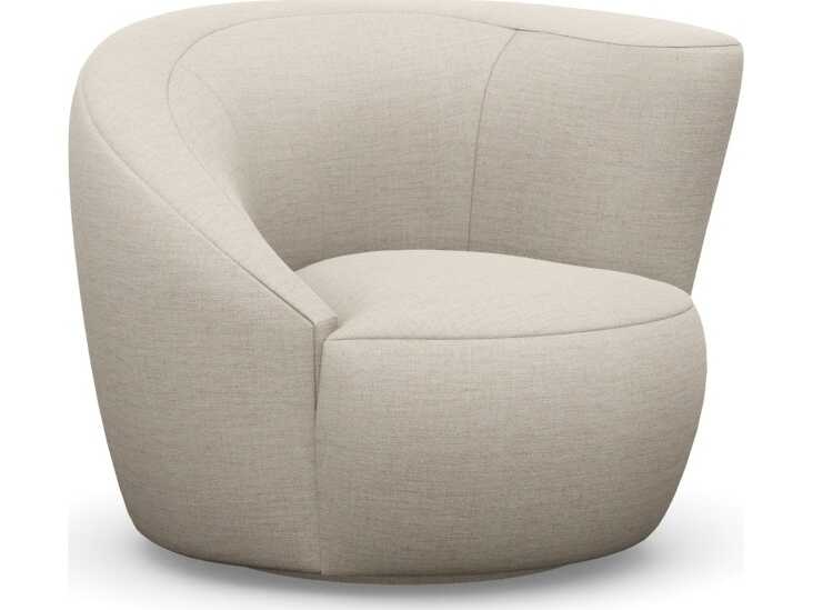 Interlude Home Carlisle Swivel Beige Accent Chair
