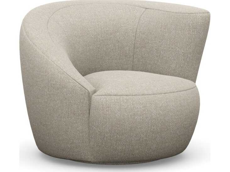 Interlude Home Carlisle Swivel Beige Accent Chair