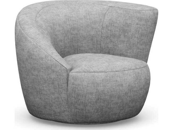 Interlude Home Carlisle Swivel Gray Accent Chair