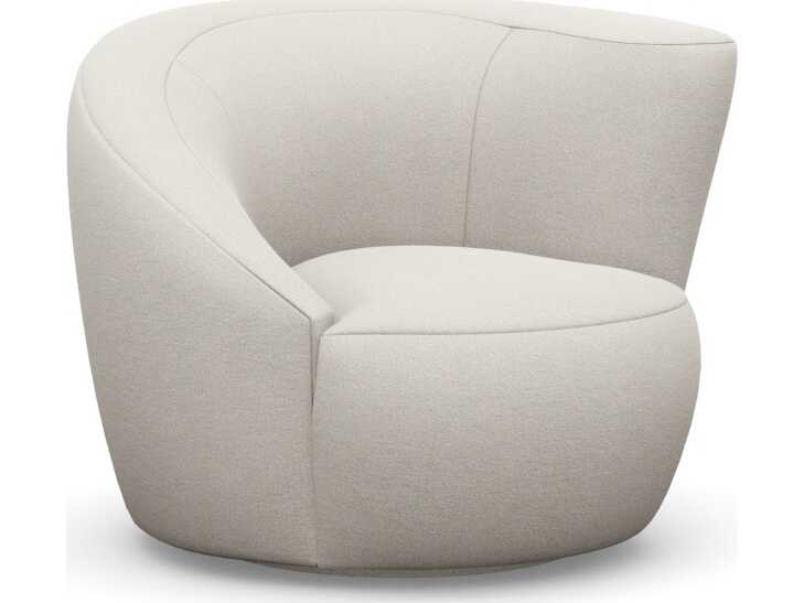 Interlude Home Carlisle Swivel Cream Accent Chair