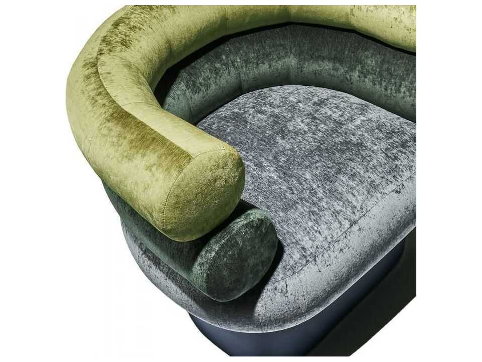 Interlude Home Leona Swivel Blue Accent Chair