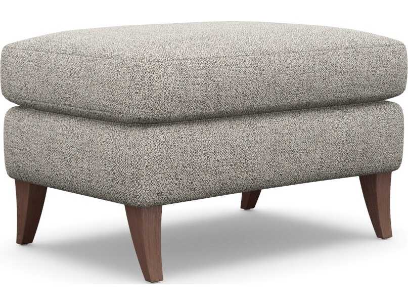 Interlude Home Kelsey Rock Dark Grey Upholstered Ottoman
