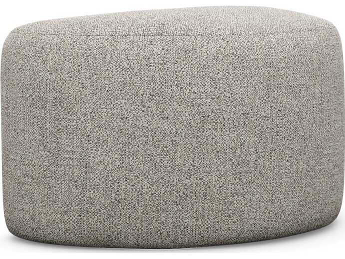 Interlude Home Carlisle Rock Gray Upholstered Ottoman