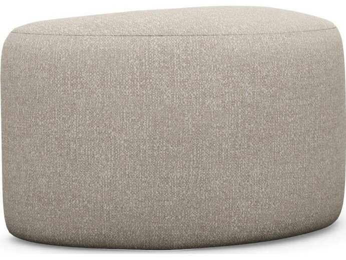 Interlude Home Carlisle Wheat Beige Upholstered Ottoman