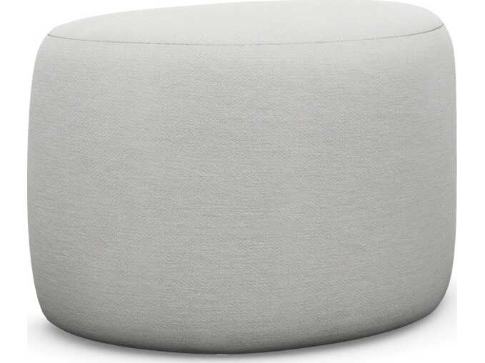 Interlude Home Carlisle Fresco Cream Upholstered Ottoman