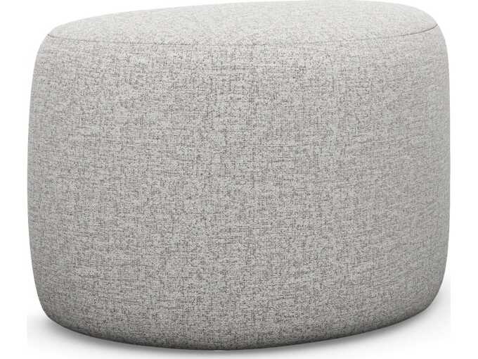 Interlude Home Carlisle Storm Gray Upholstered Ottoman