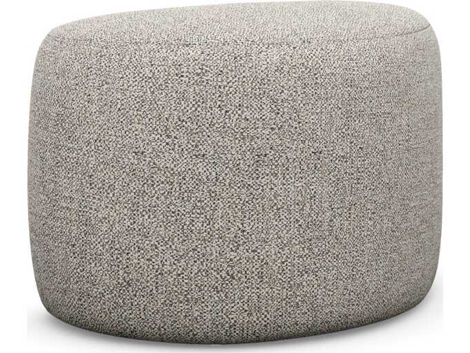 Interlude Home Carlisle Rock Gray Upholstered Ottoman