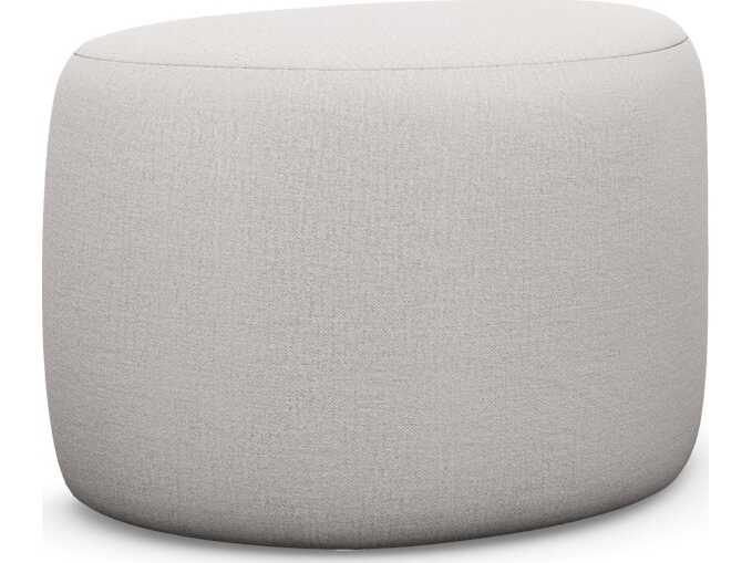 Interlude Home Carlisle Bungalow Cream Upholstered Ottoman