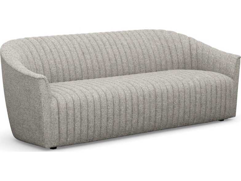 Interlude Home Channel Rock Gray Upholstered Sofa