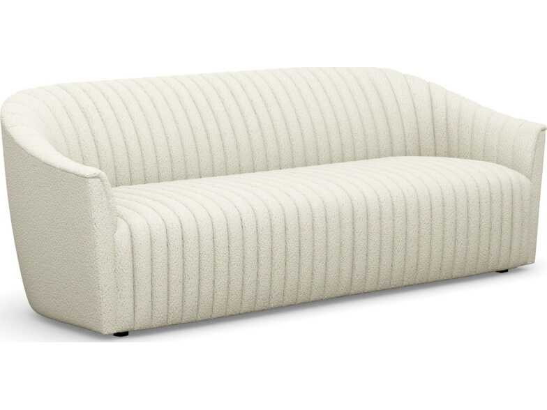 Interlude Home Channel Down White Upholstered Sofa