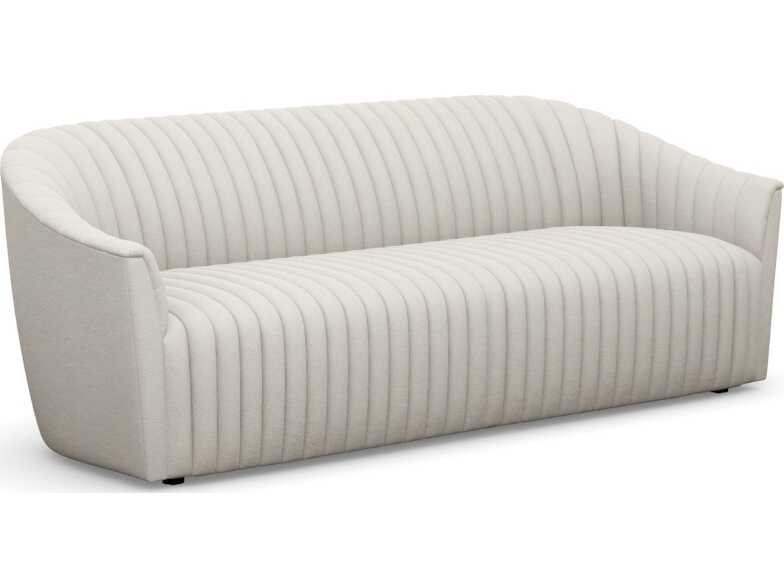 Interlude Home Channel Cameo Cream Upholstered Sofa