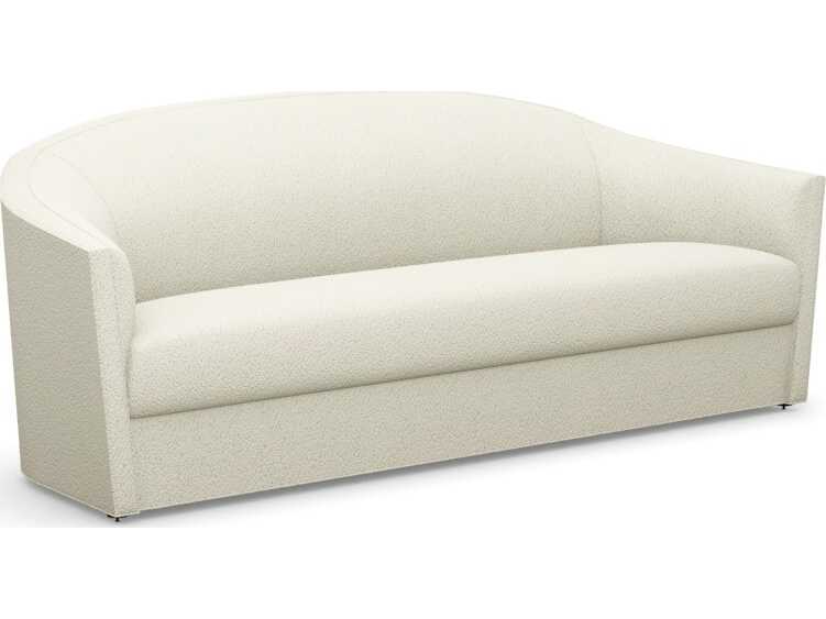 Interlude Home Turin Down Cream Faux Leather Sofa