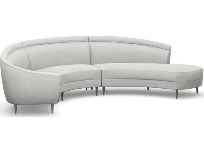 Interlude Home Capri Gray Upholstered Sectional Sofa