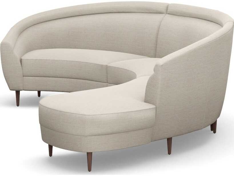 Interlude Home Capri Beige Upholstered Sectional Sofa
