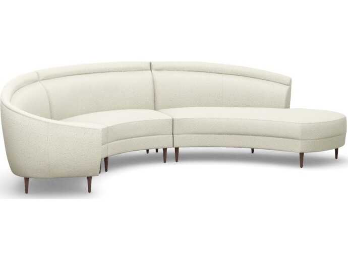 Interlude Home Capri Cream Faux Leather Sectional Sofa