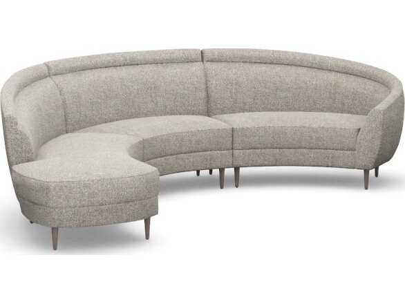 Interlude Home Capri Gray Upholstered Sectional Sofa