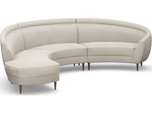 Interlude Home Capri Beige Upholstered Sectional Sofa