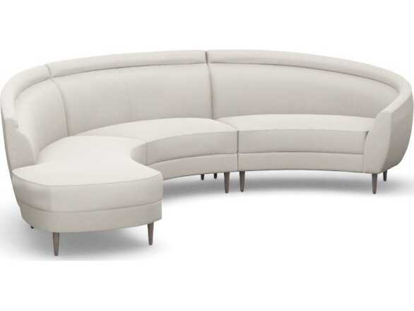 Interlude Home Capri Cream Upholstered Sectional Sofa