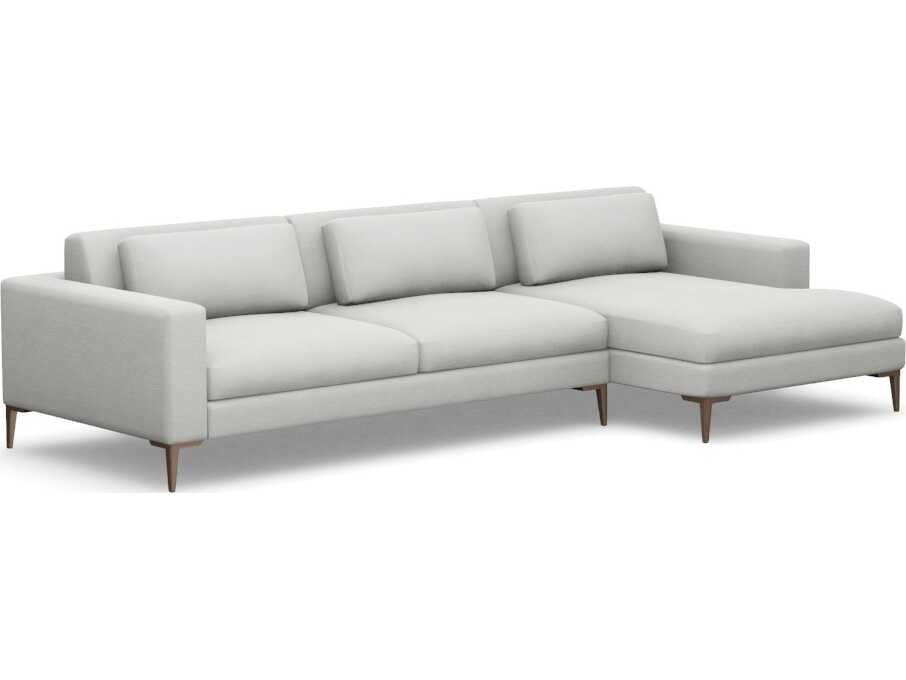 Interlude Home Izzy Beige Upholstered Sectional Sofa