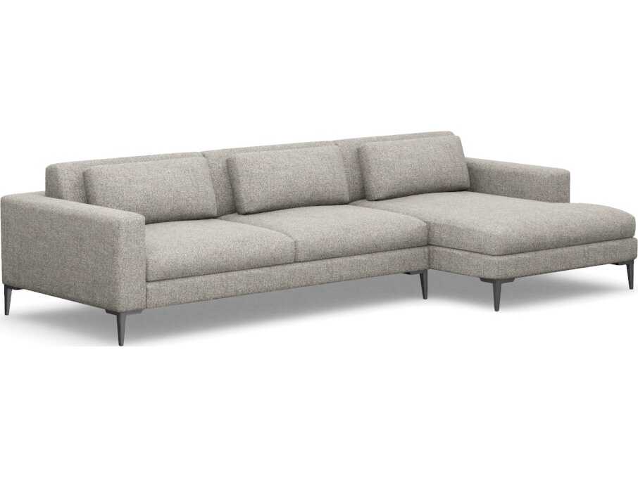 Interlude Home Izzy Gray Upholstered Sectional Sofa