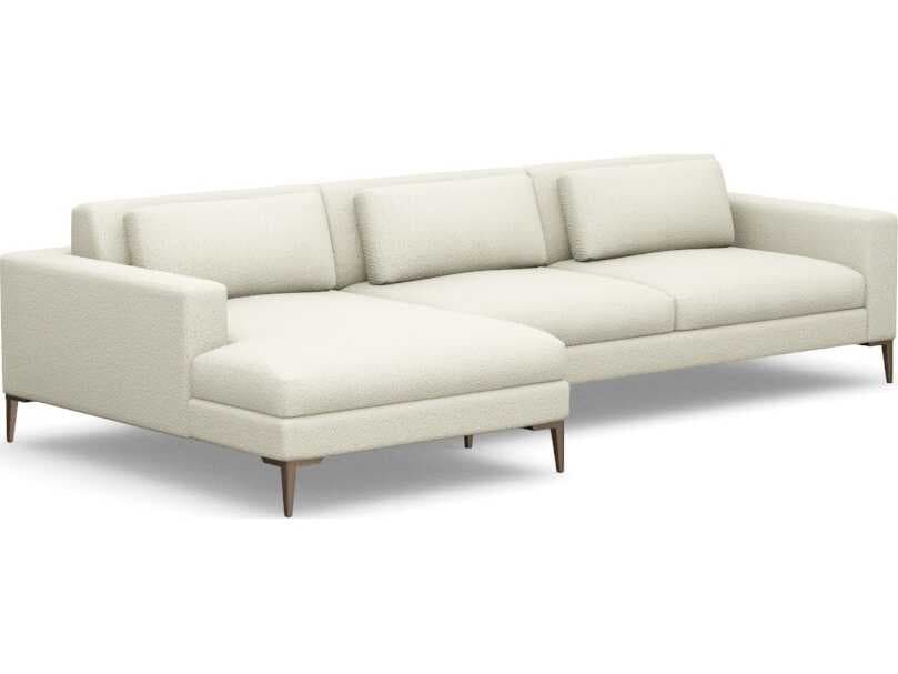 Interlude Home Comodo Cream Upholstered Sectional Sofa