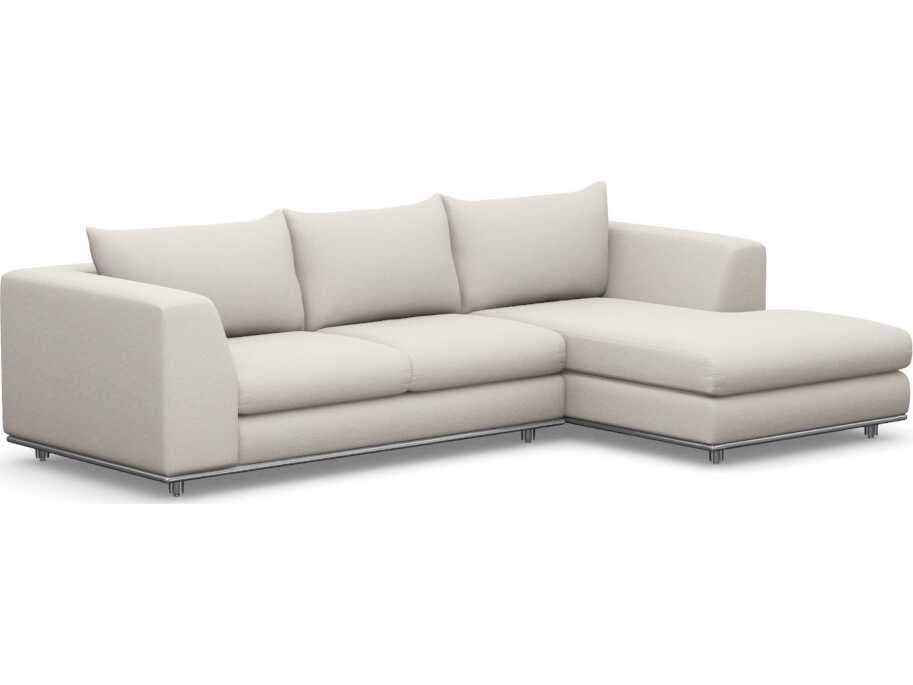 Interlude Home Comodo Cream Upholstered Sectional Sofa