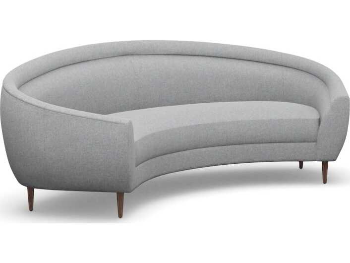 Interlude Home Capri Pure Grey Dark Upholstered Sofa
