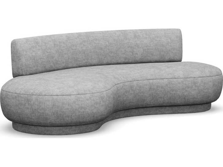 Interlude Home Nuage Feather Gray Upholstered Sofa