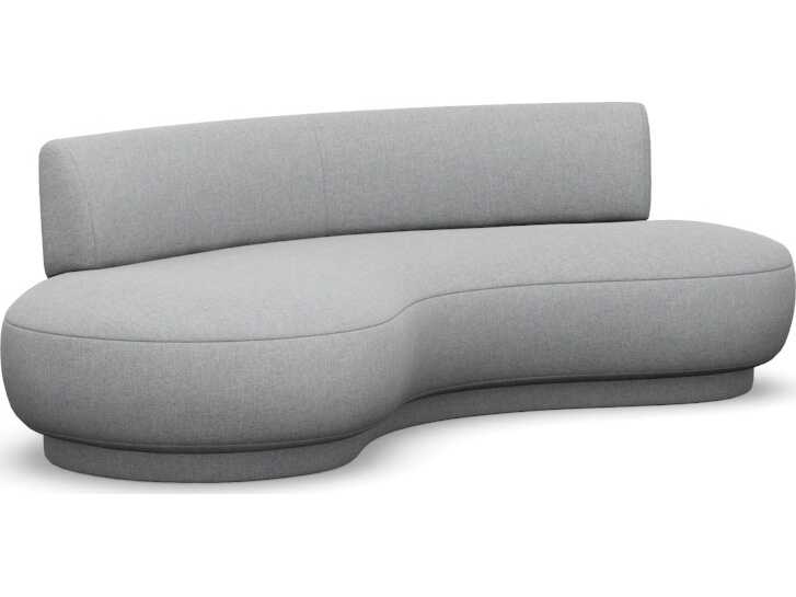 Interlude Home Nuage Pure Grey Upholstered Sofa