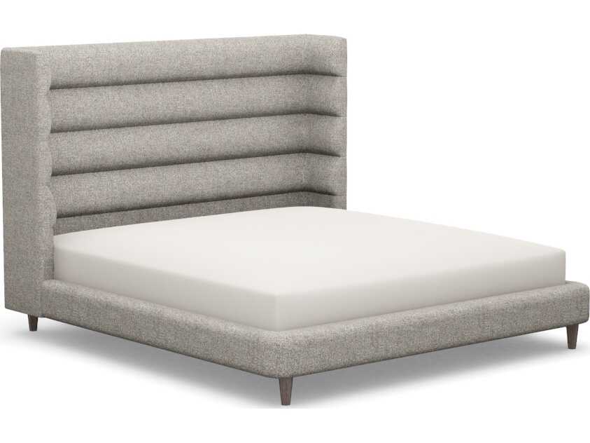 Interlude Home Ornette Gray Upholstered King Platform Bed