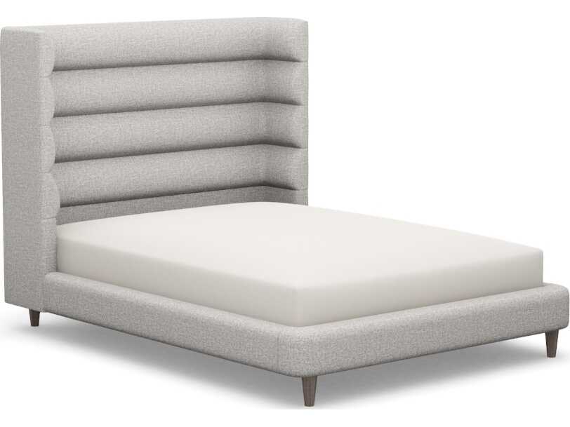 Interlude Home Ornette Gray Hardwood Upholstered Queen Platform Bed