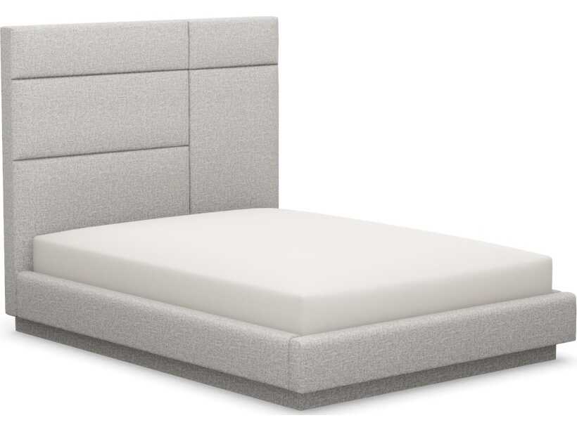 Interlude Home Quadrant Gray Upholstered Queen Platform Bed