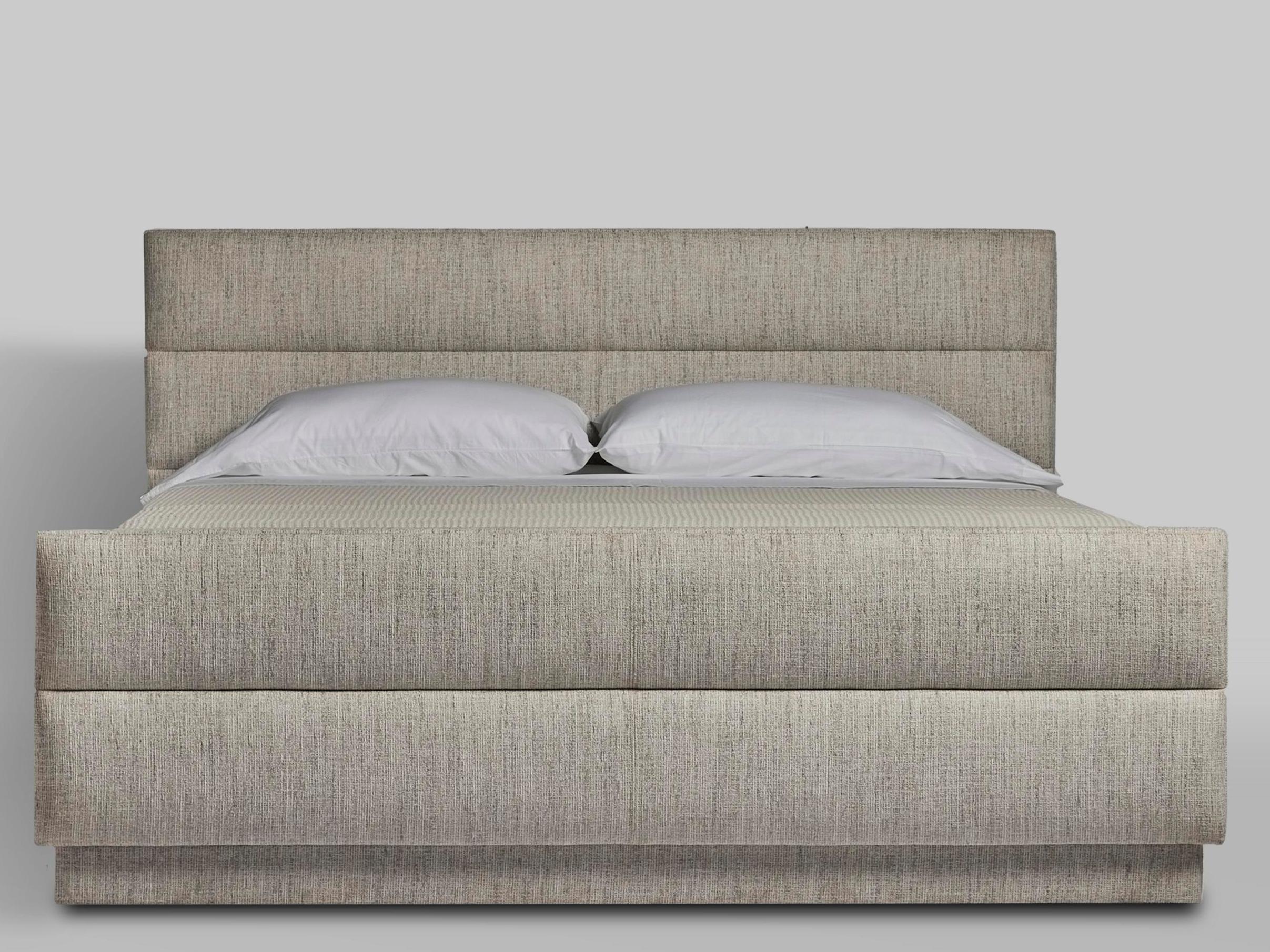 Interlude Home Hawthorne Beach Heather Gray Upholstered King Panel Bed