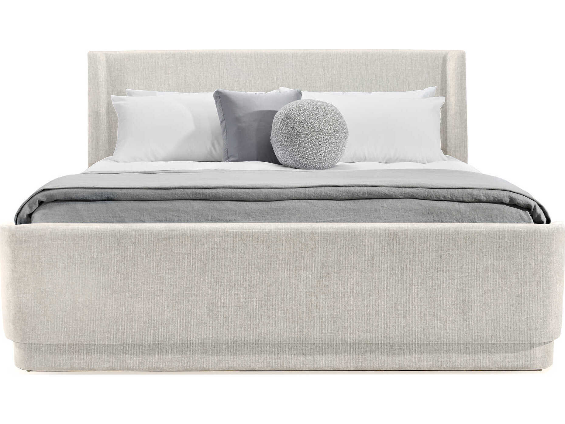 Interlude Home Kaia Desert Dune Gray Upholstered Queen Panel Bed