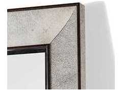 Interlude Home Grey Hide/ Walnut/ Plain Mirror Floor