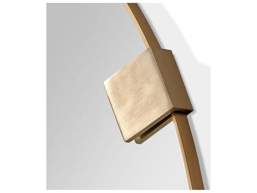 Interlude Home Nippon Brushed Brass Plain Mirror Wall Round