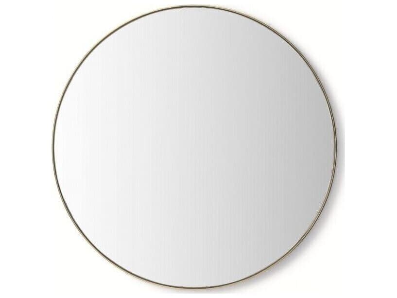 Interlude Home Aalina Brushed Brass Wall Mirror Round