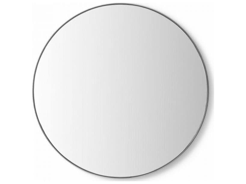 Interlude Home Aalina Brushed Nickel Wall Mirror Round
