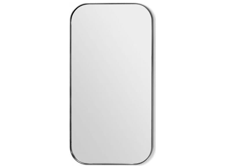 Interlude Home Aalina Brushed Nickel Wall Mirror Rectangular