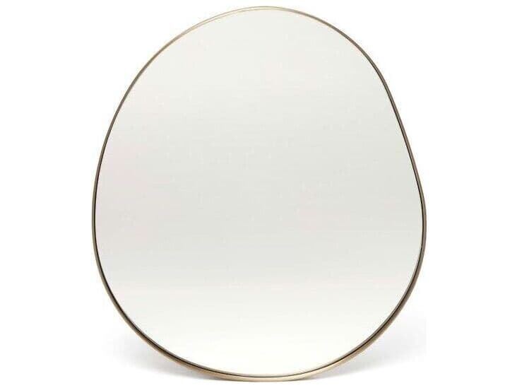 Interlude Home Aalina Brushed Brass Wall Mirror Oval
