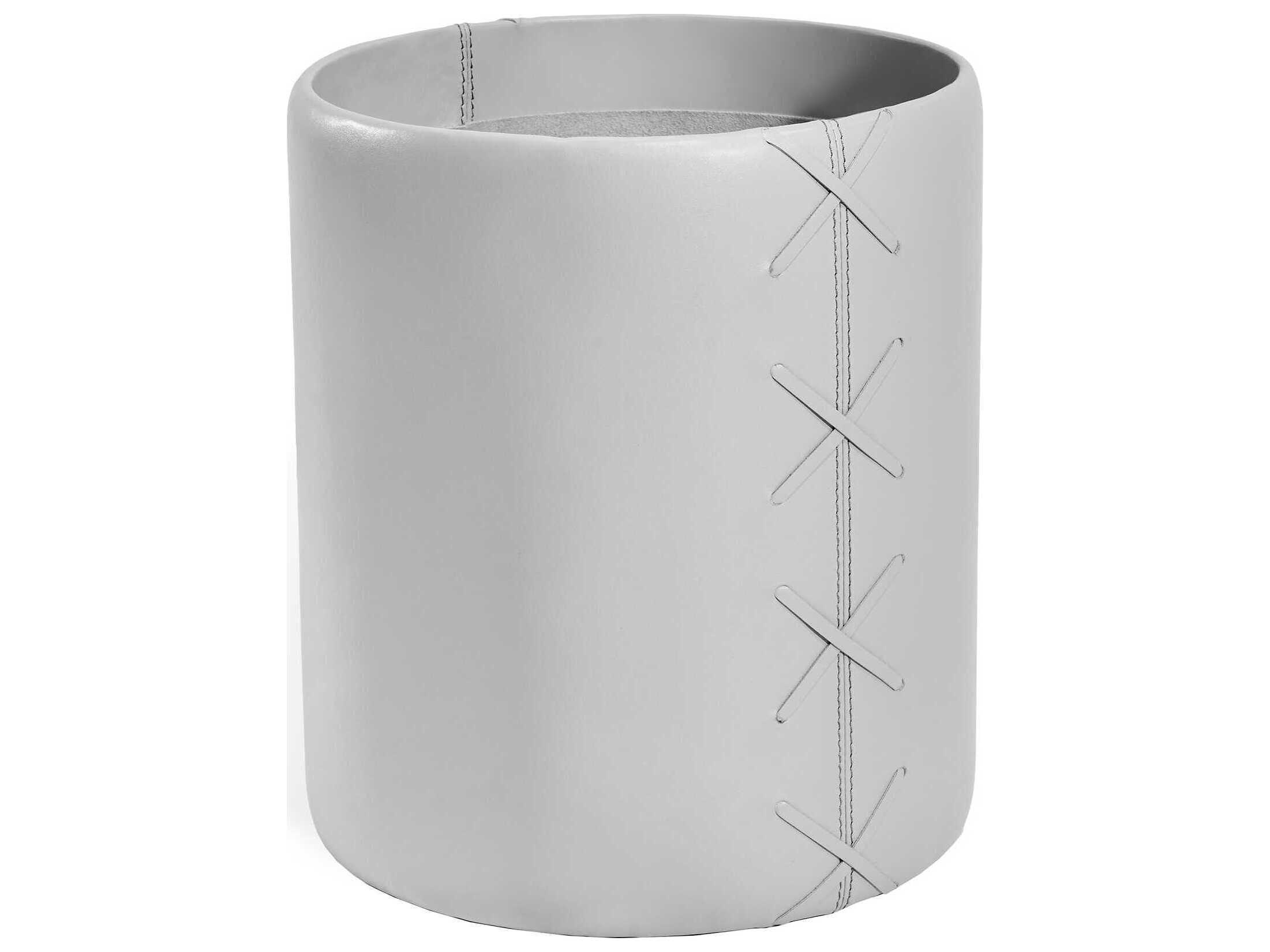 Interlude Home Xavier Light Grey Wastebasket