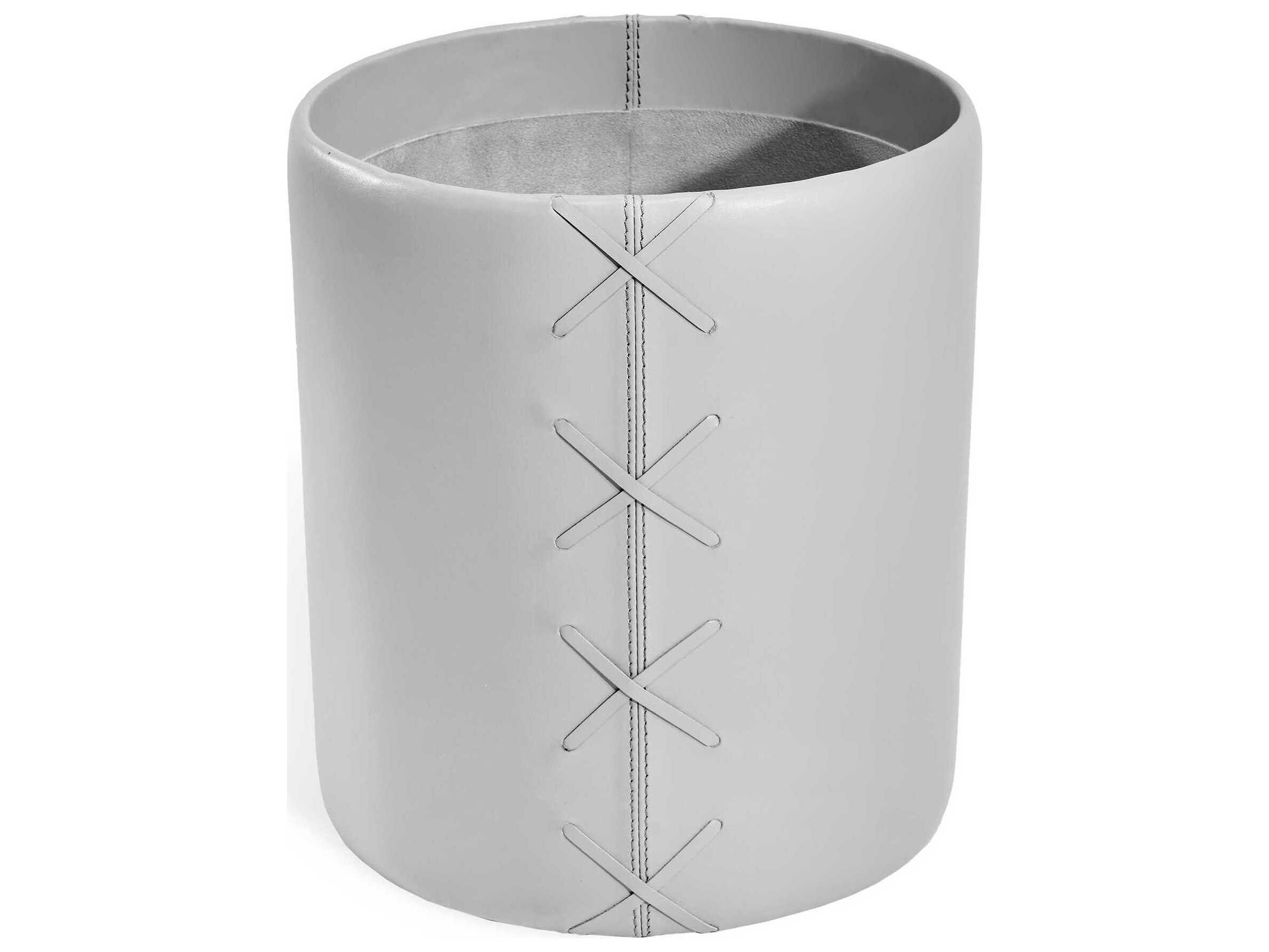 Interlude Home Xavier Light Grey Wastebasket