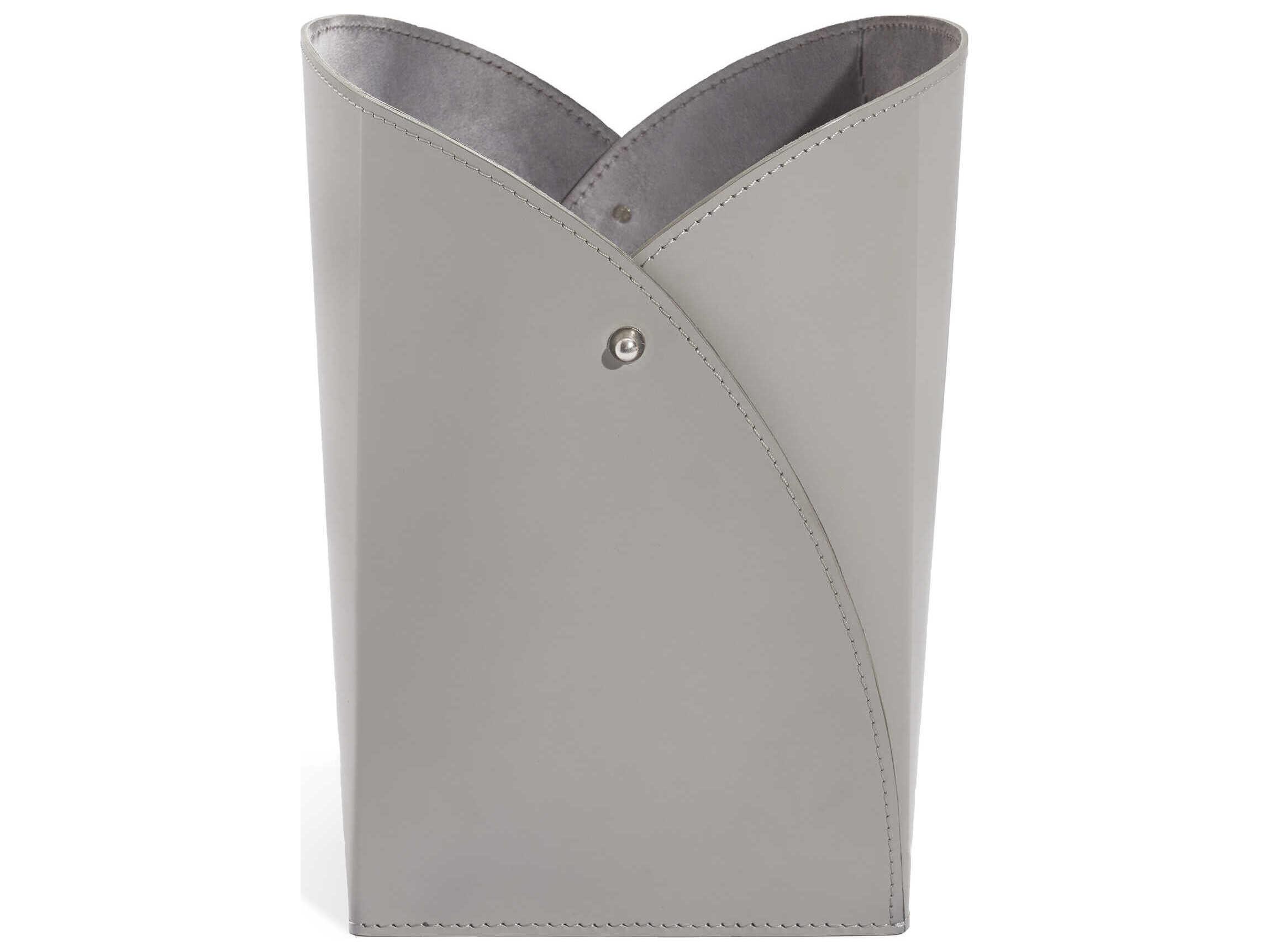 Interlude Home Tulip Light Grey Wastebasket