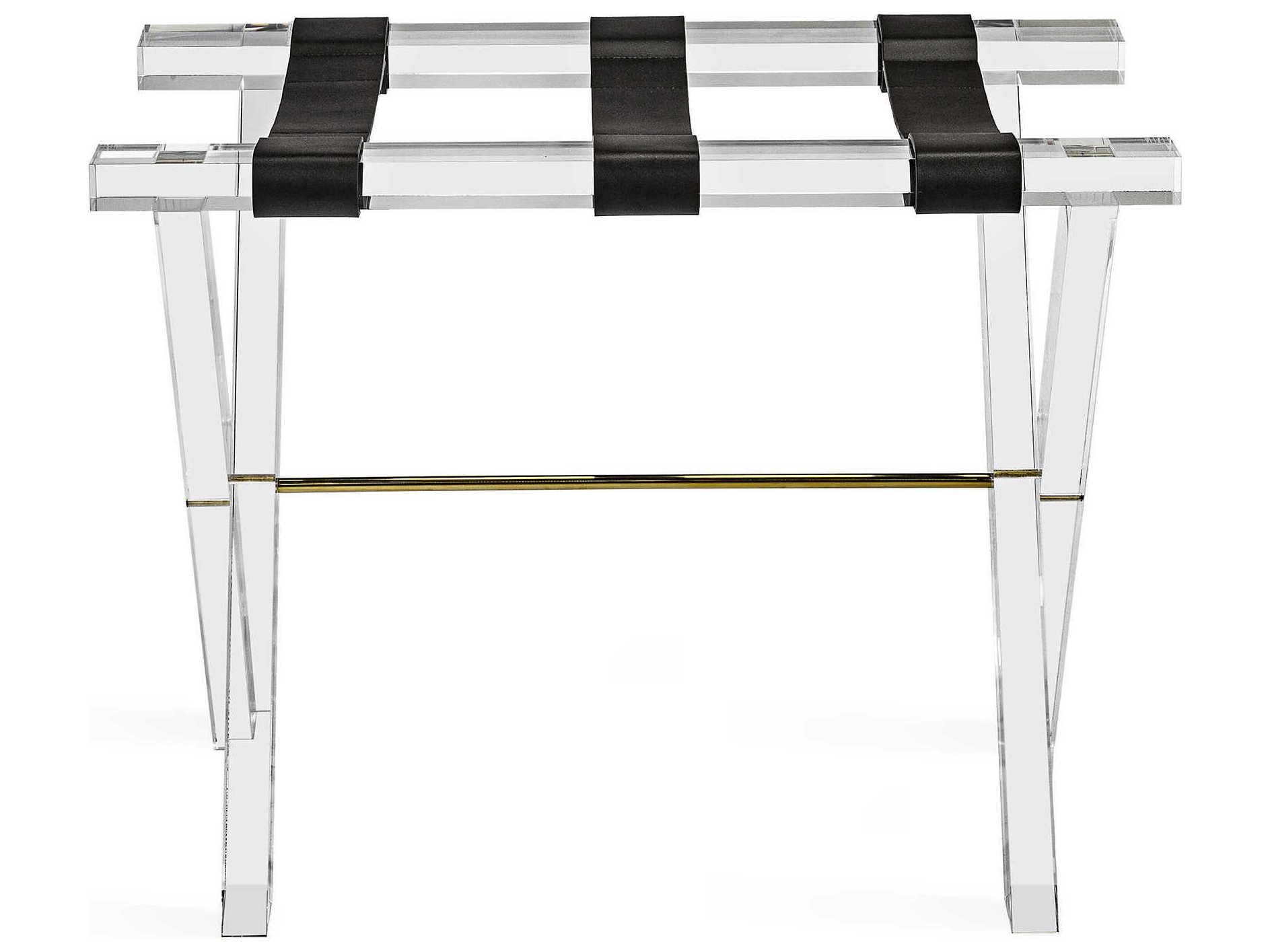 Interlude Home Clear / Shiny Brass / Black Luggage Rack