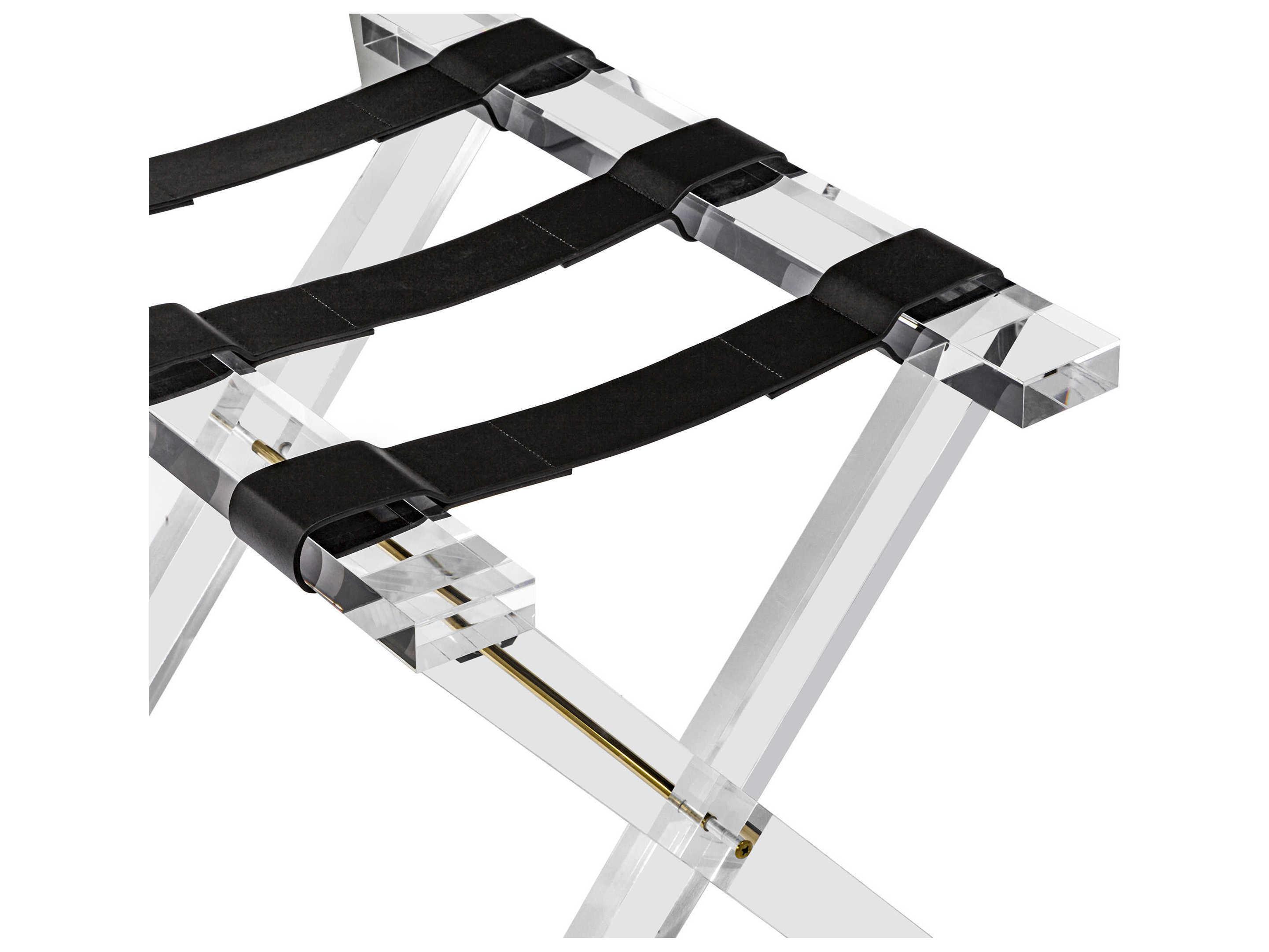 Interlude Home Clear / Shiny Brass / Black Luggage Rack