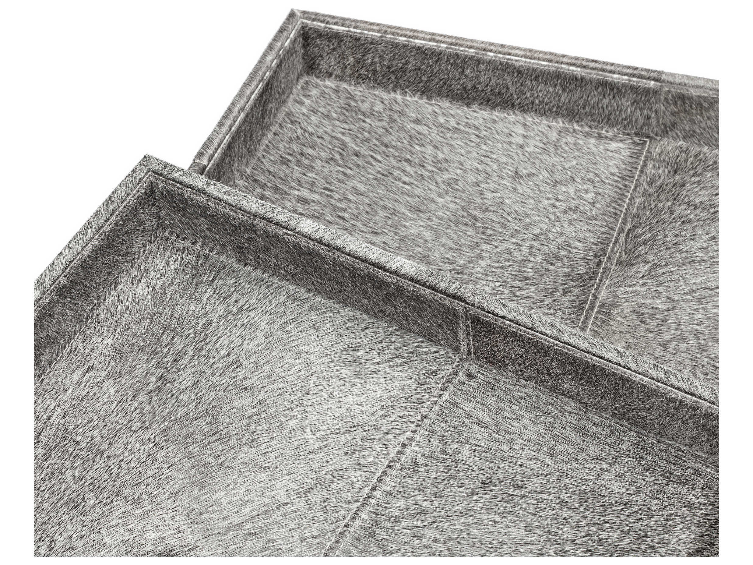 Interlude Home Natural Grey Nadine Tray Set of 2