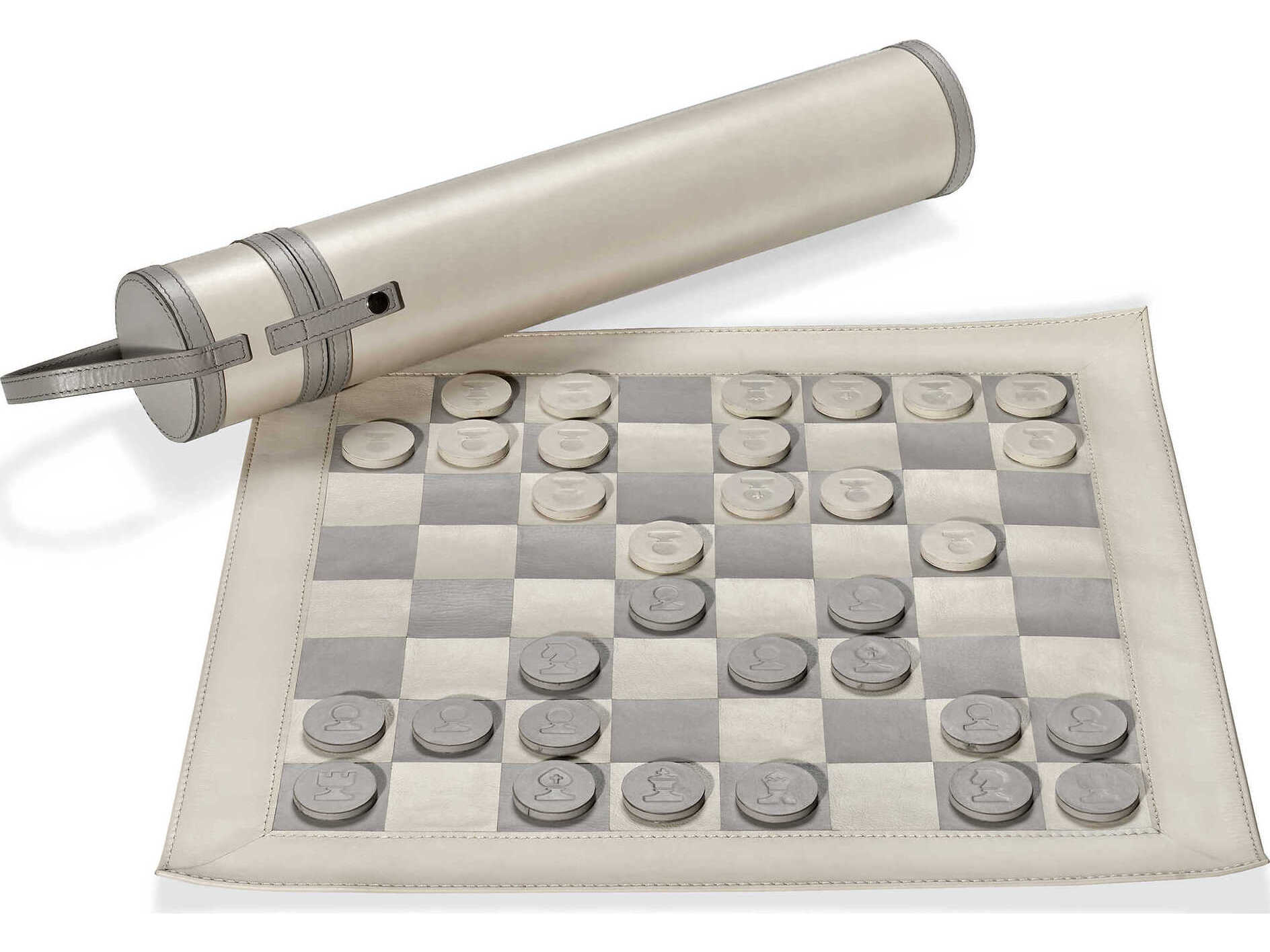 Interlude Home Grayson Ivory / Light Grey Chess Board