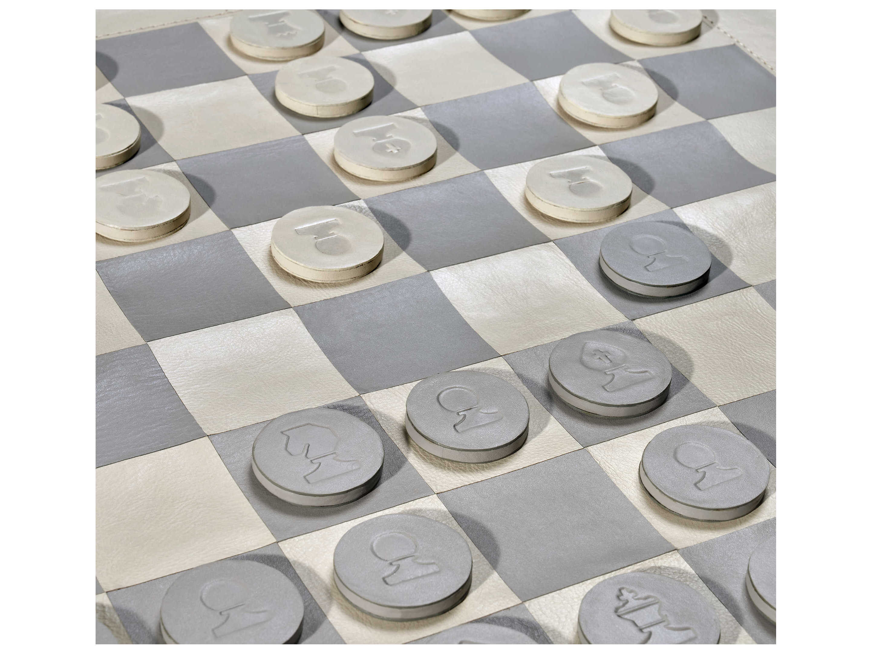 Interlude Home Grayson Ivory / Light Grey Chess Board