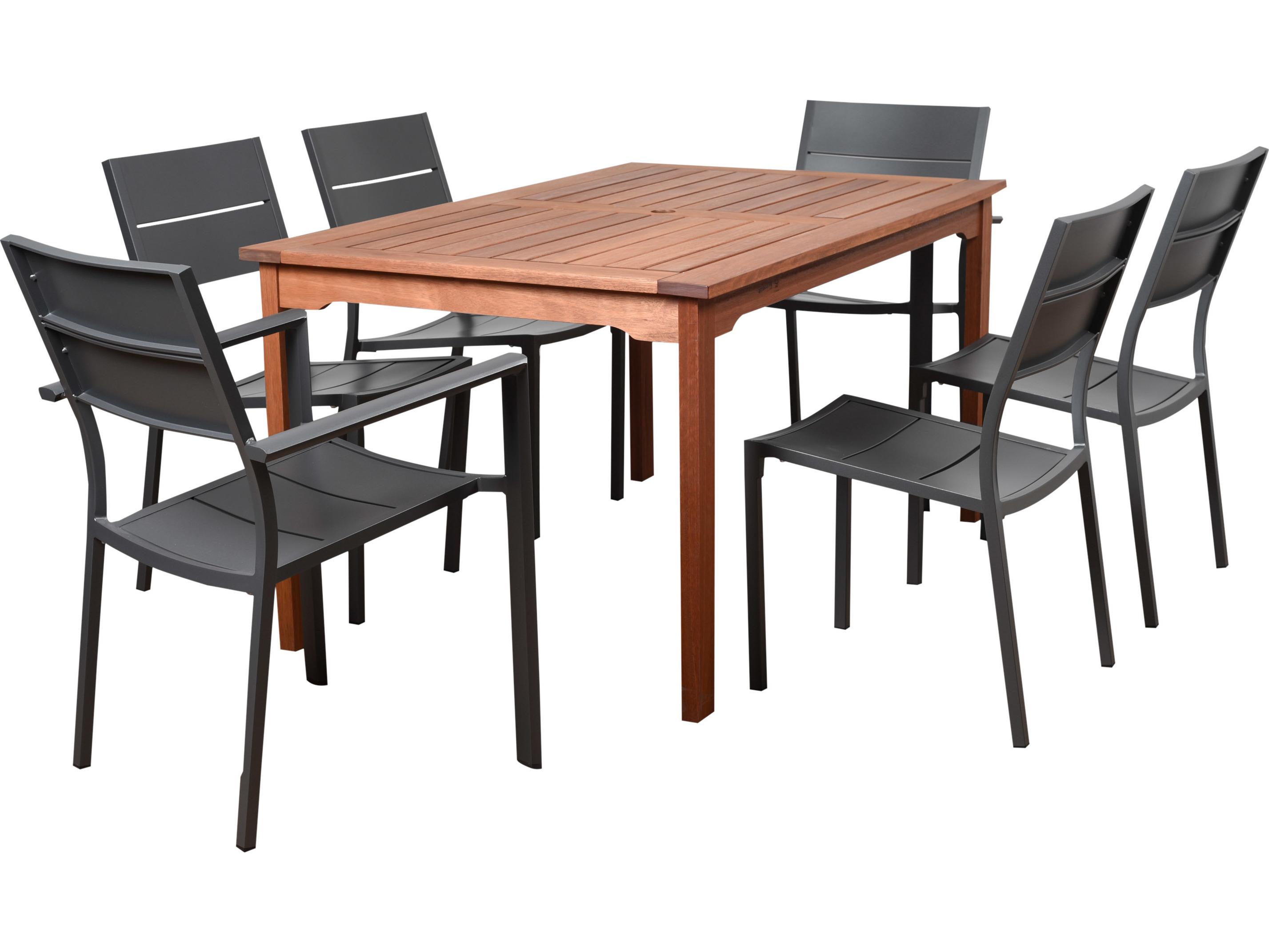 International Home Miami Amazonia Koningsdam 7 Piece Rectangular Patio Dining Set