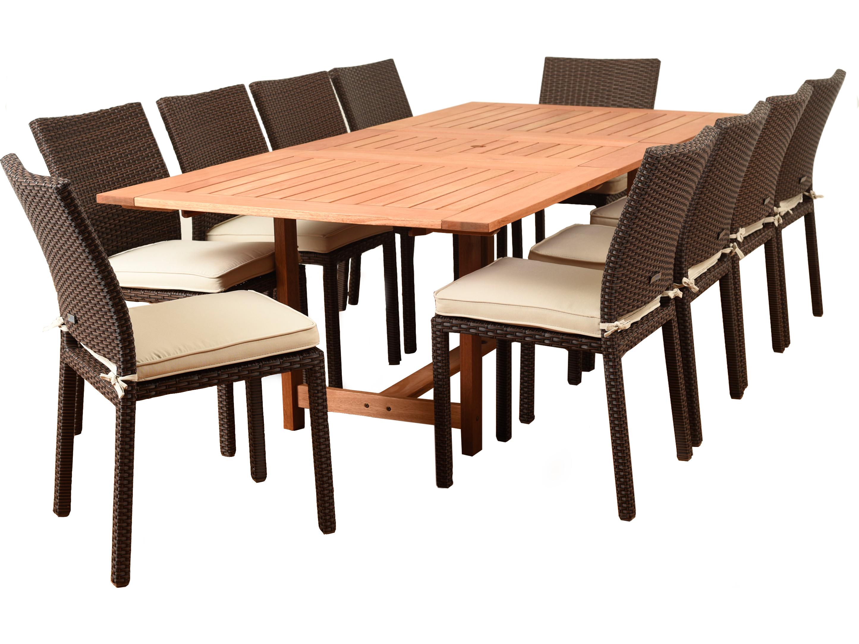 International Home Miami Amazonia Damian 11 Piece Rectangular Outdoor Dining Set